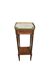 Table d’appoint style Louis XVI en acajou, marbre et laiton – vers 1900