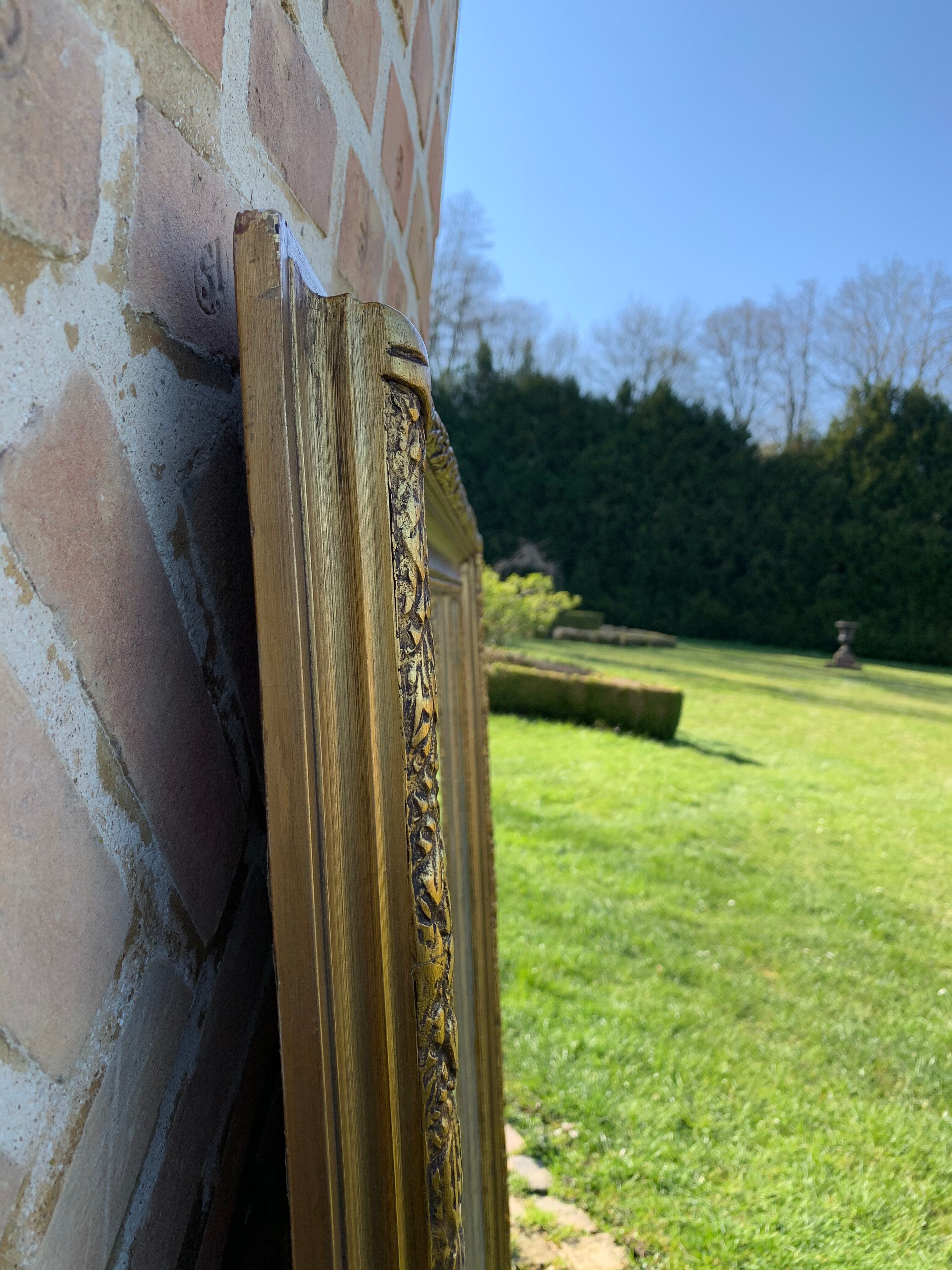 Miroir ancien doré 159x104cm