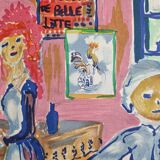 Lithograph, "Montparnasse", artist's proof, numbered signed, 76 x 55 cm