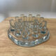 Glass tea warmer and candle holder - Georgshütte style