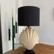Vintage ceramic shell lamp 80s