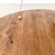 Round coffee table in solid oak, octagonal legs, France, 1950s.