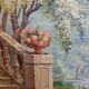 Tableau huile sur toile représentant une scène romantique