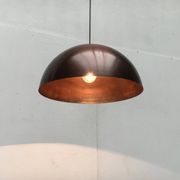 Mid-century copper dome pendant