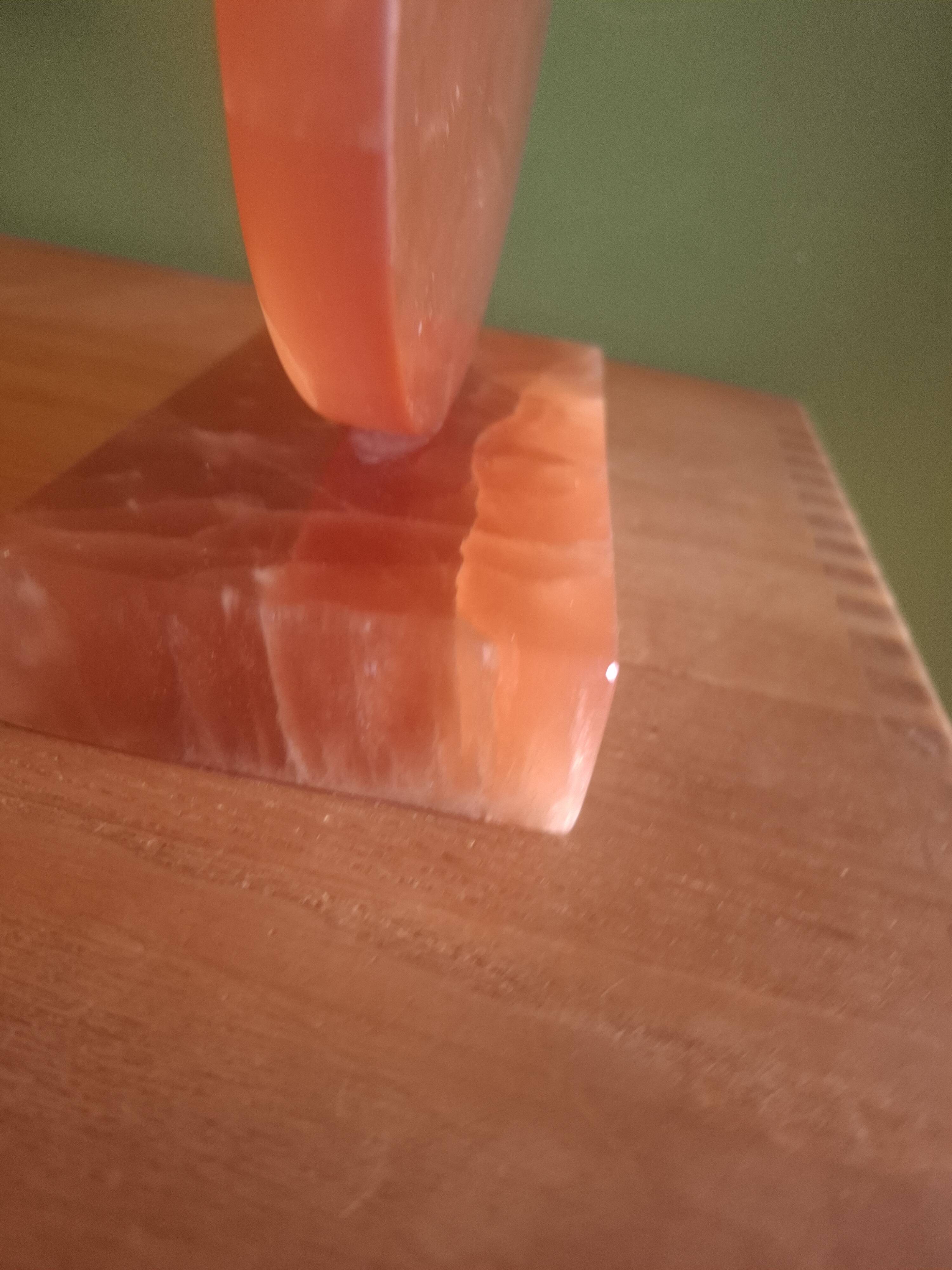Pied de lampe en onyx, années 80