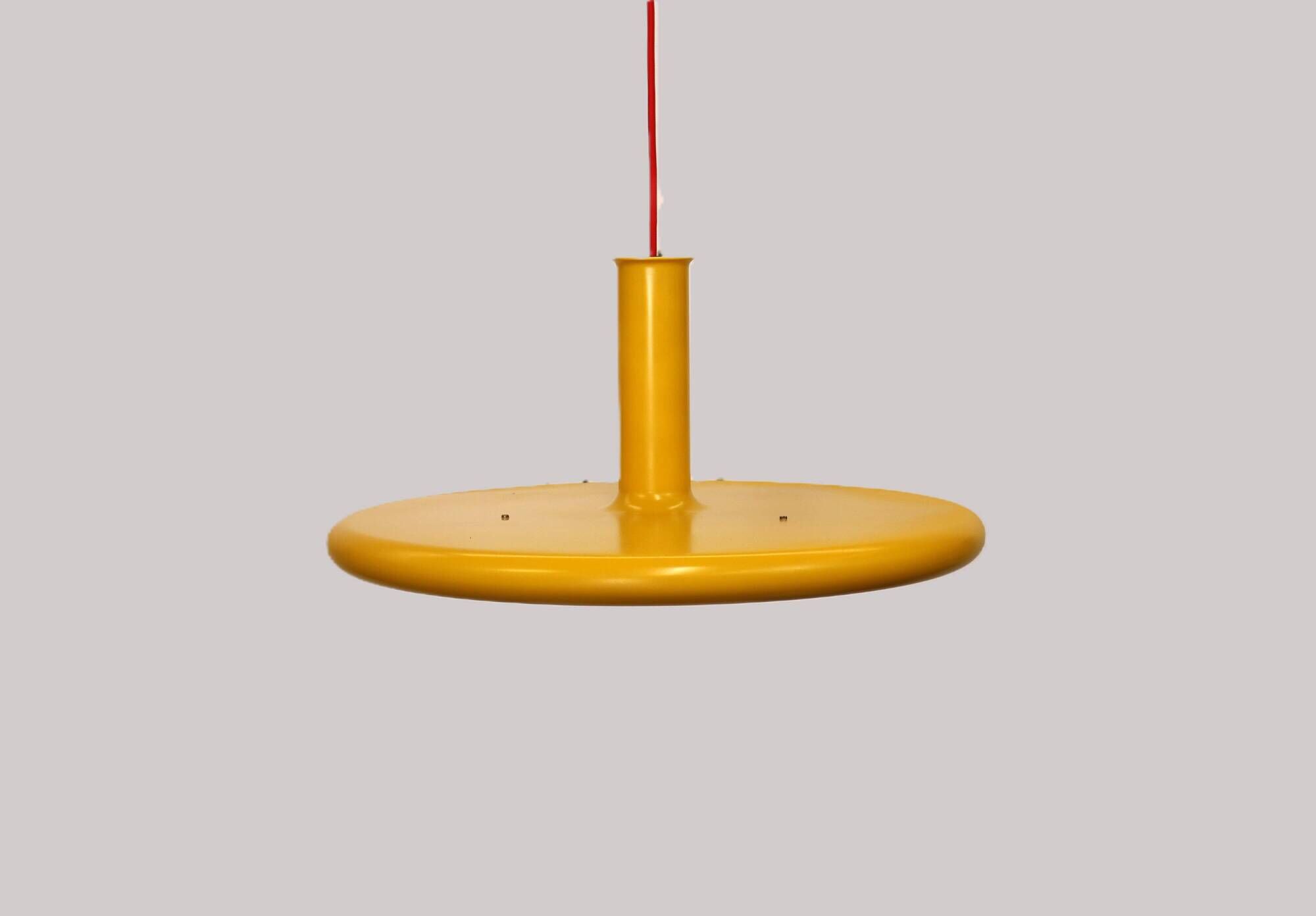 Yellow XL Fog & Morup Optima Pendant Lamp: Hans Due Design, Denmark 1970s