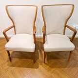 Art Deco lounge chairs Swedish office furniture, Sweden, 1940s