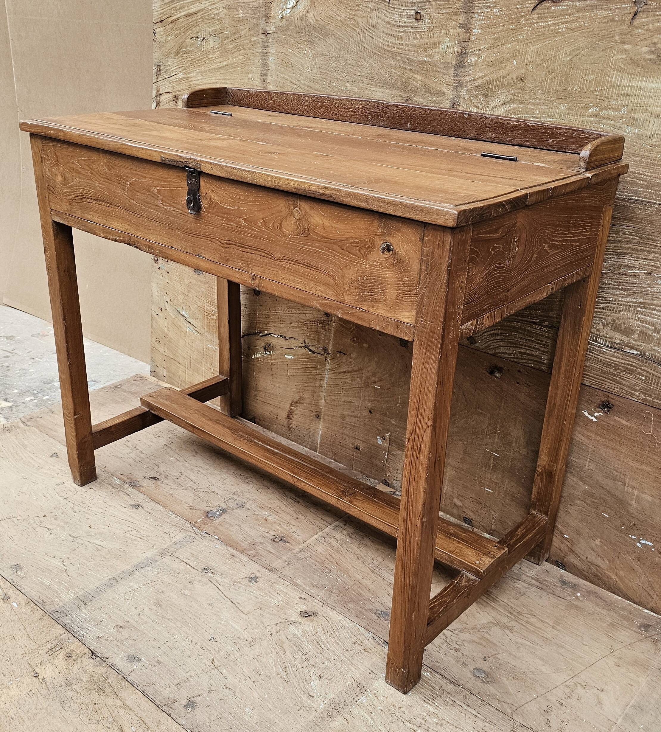 Old desk - Burmese teak desk
