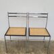 Paire de chaises en métal et cannage style Breuer ,1970