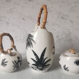 Coffee service African porcelain décor from Limoges