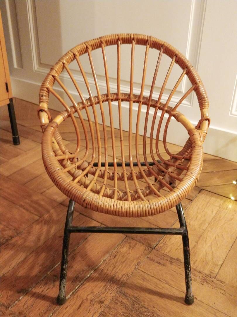 Chair shell child rattan