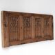 Neo-Gothic Flemish hand carved panel in solid oak, ca. 1850