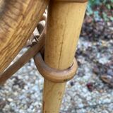 Vintage rattan magazine rack table