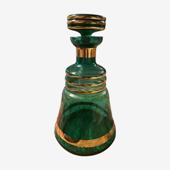 Carafe en verre vert vintage style vénitien