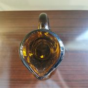 Vintage amber glass pitcher