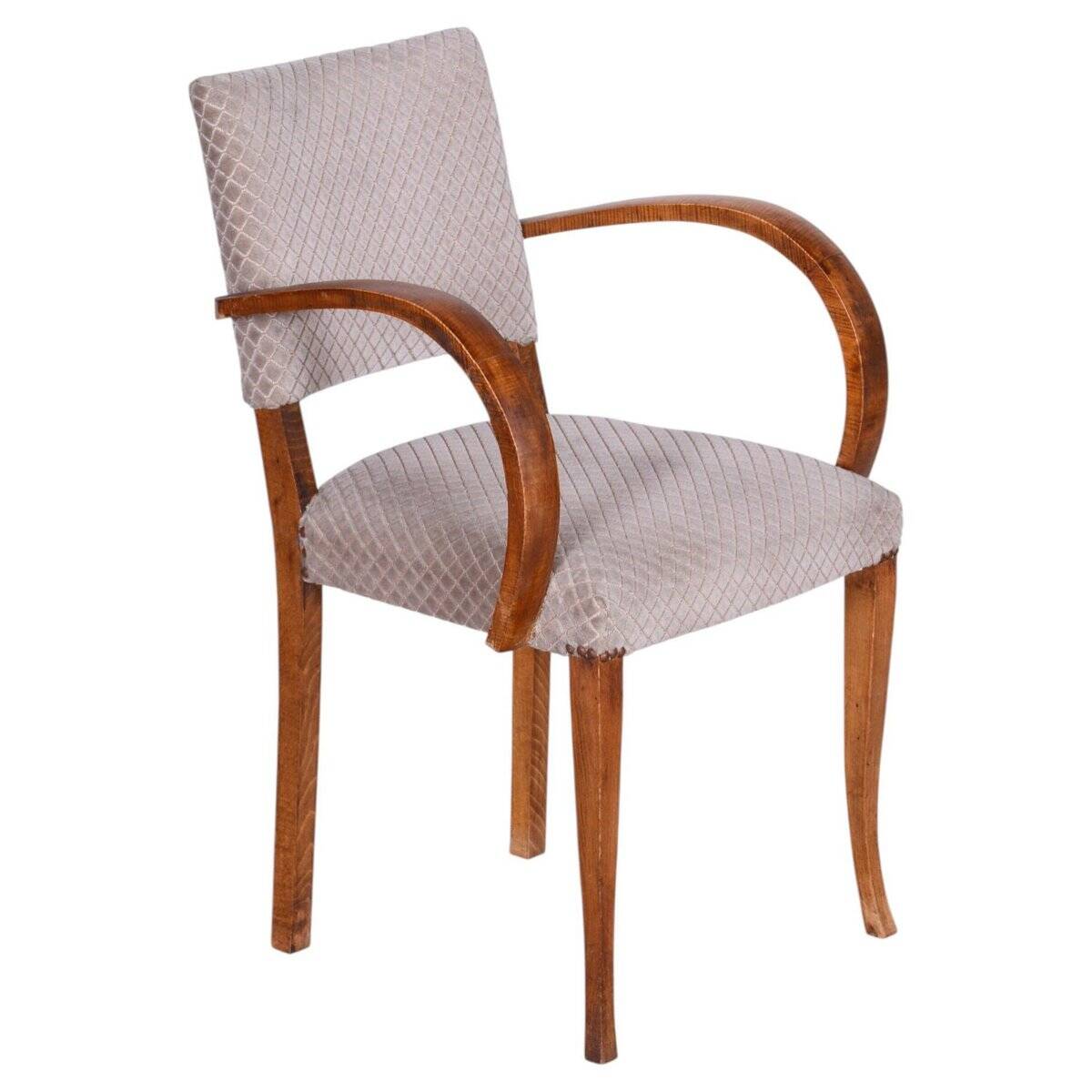 Fauteuil Art Déco en hêtre par Jules Leleu, années 1930