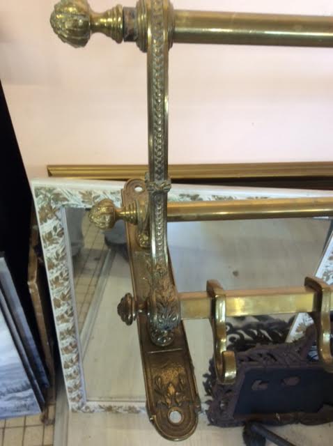 Brass luggage rack