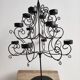 Black metal candlestick for 12 candles