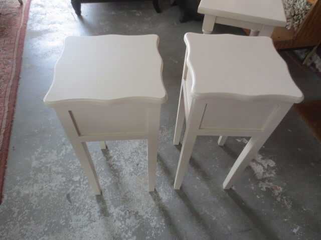 Pair of painted wooden nightstands