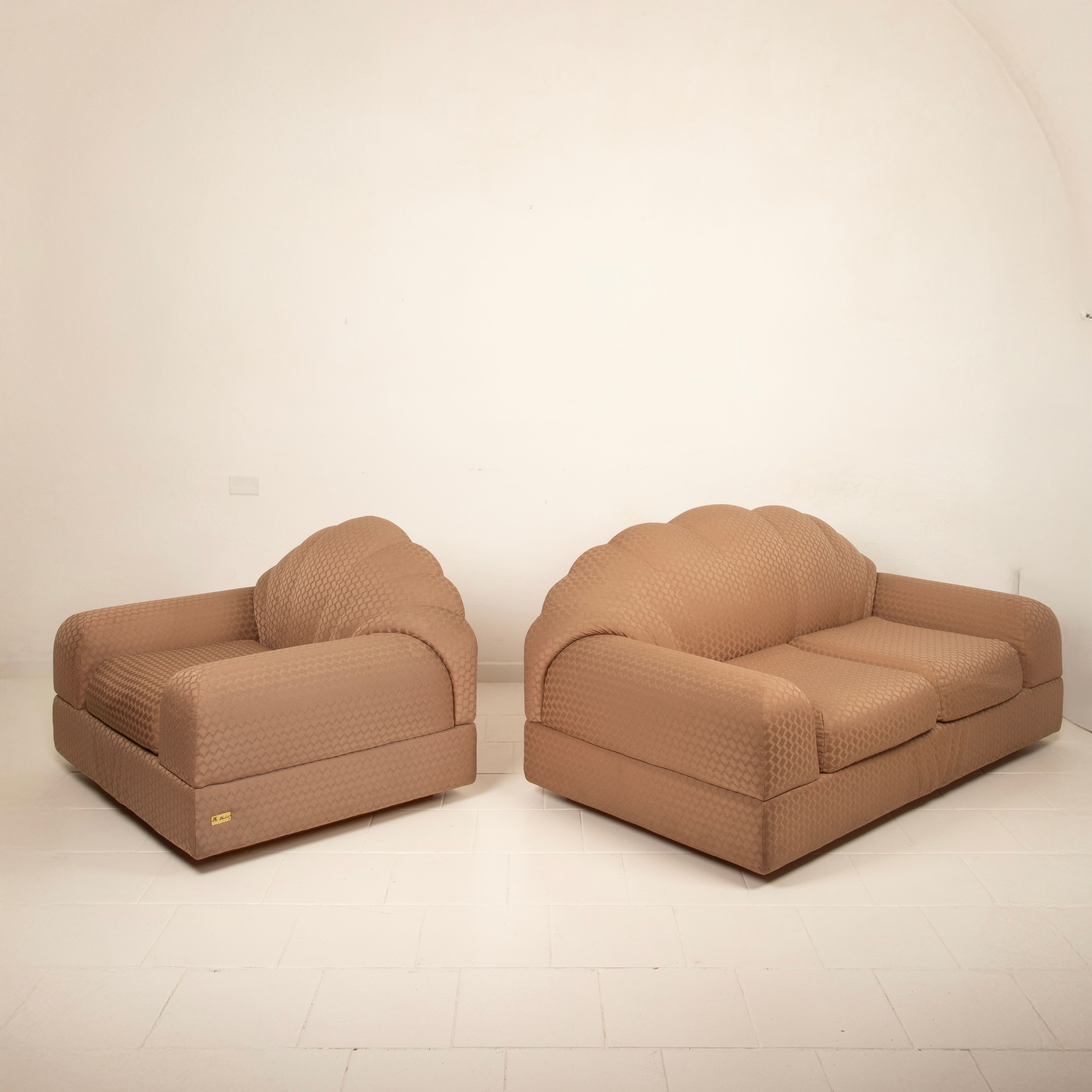 Alain Delon armchair and sofa for Maison Jansen