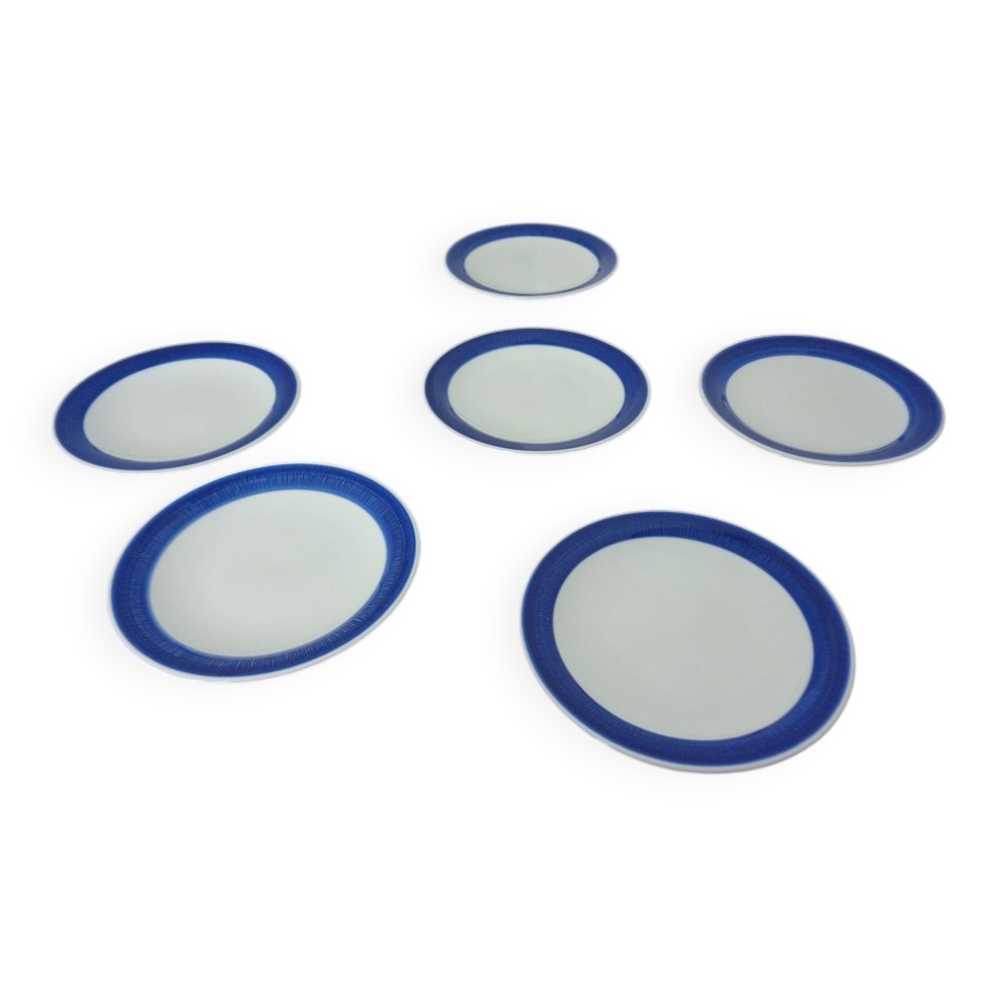 Swedish Stoneware Koka Plates by Hertha Bengtson for Rörstrand, 1960s, Set of 6