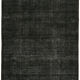 Hand-knotted persian overdyed 1970s 291 cm x 400 cm black wool carpet