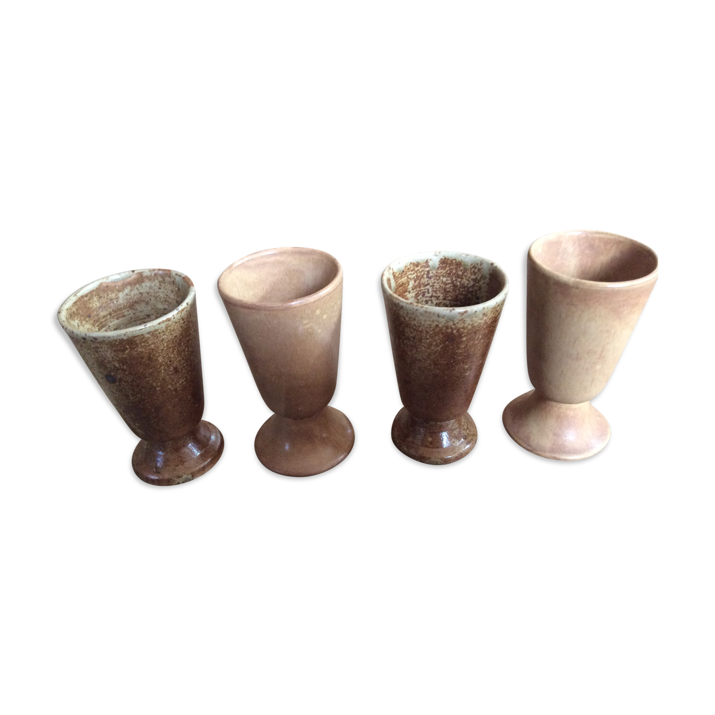 Series of 4 sandstone cups