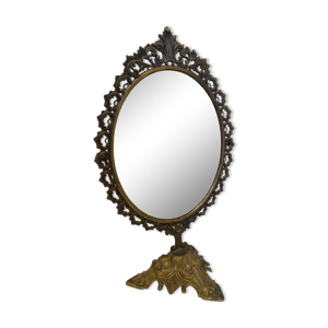 Miroir psyché ancien - laiton