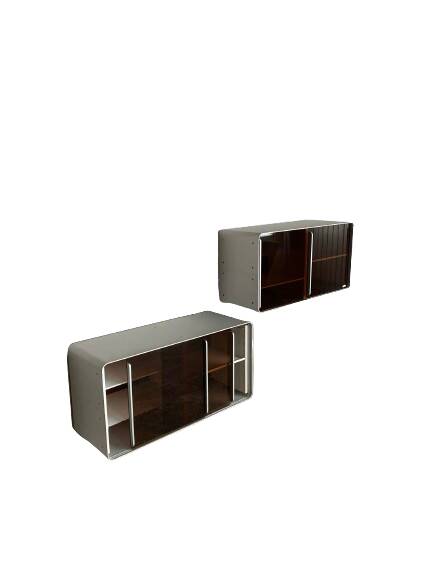 Vintage modular aluminum wall unit — 60s-70s