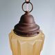 Art Deco Skyscraper type pendant lamp in amber glass, 1920s-30s