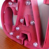 Letters bright vintage cafe red metal