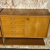 60s 70s teak string shelf module by Kajsa & Nils "Nisse" Strinning Sweden 60s