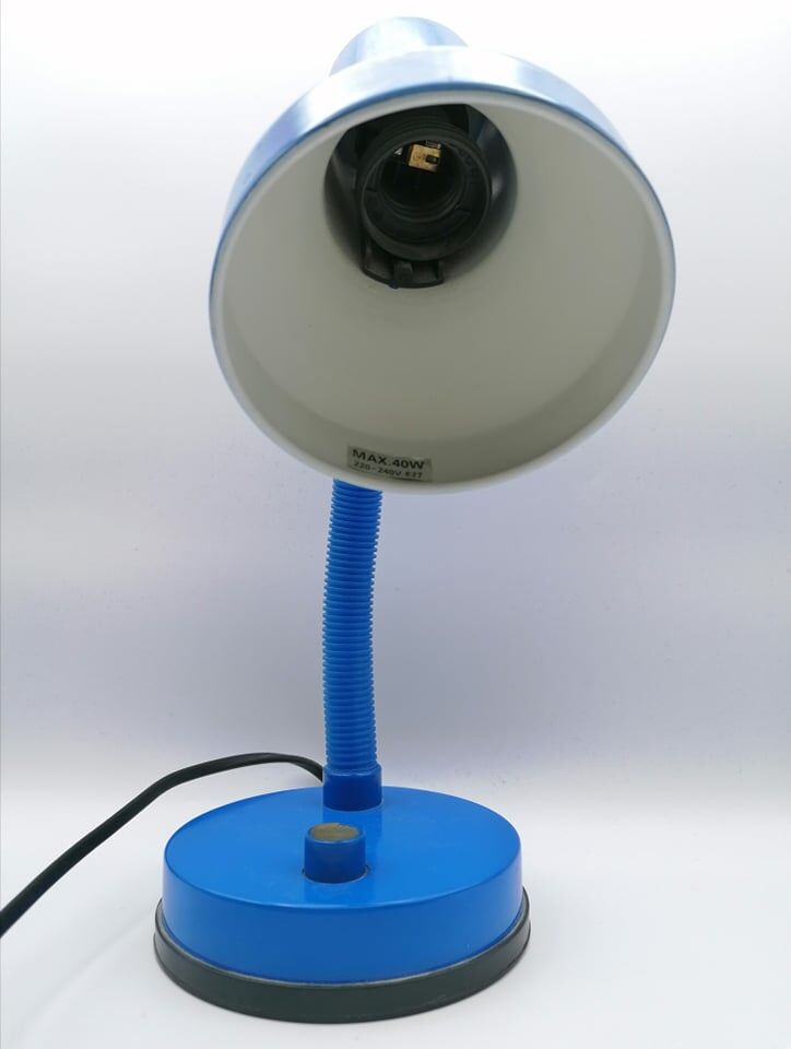 Blue desk lamp