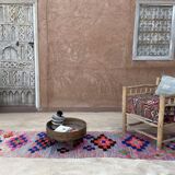 Colorful moroccan rug - 79 x 263 cm