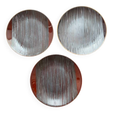 3 Dinner Plates 26 cm Yellow from Chrome - Limoges Porcelain