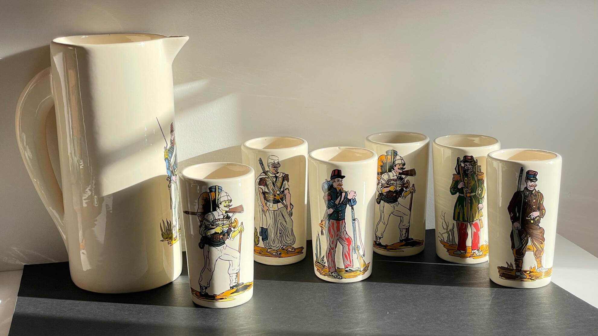 Vintage ceramic orangeade set
