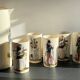 Vintage ceramic orangeade set