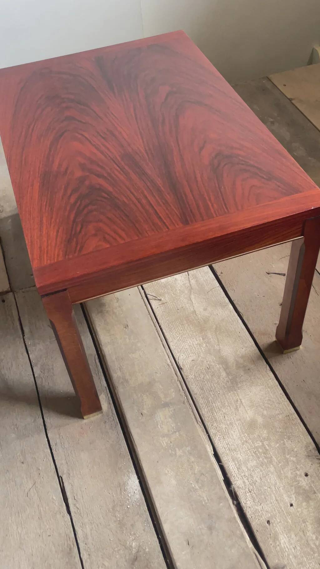 Modern Mahogany and Brazilian Rosewood Side Table Sweden circa 1960s