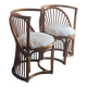 Pair of vintage rattan armchairs circa the 1960s.