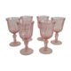 6 verres à vin rose