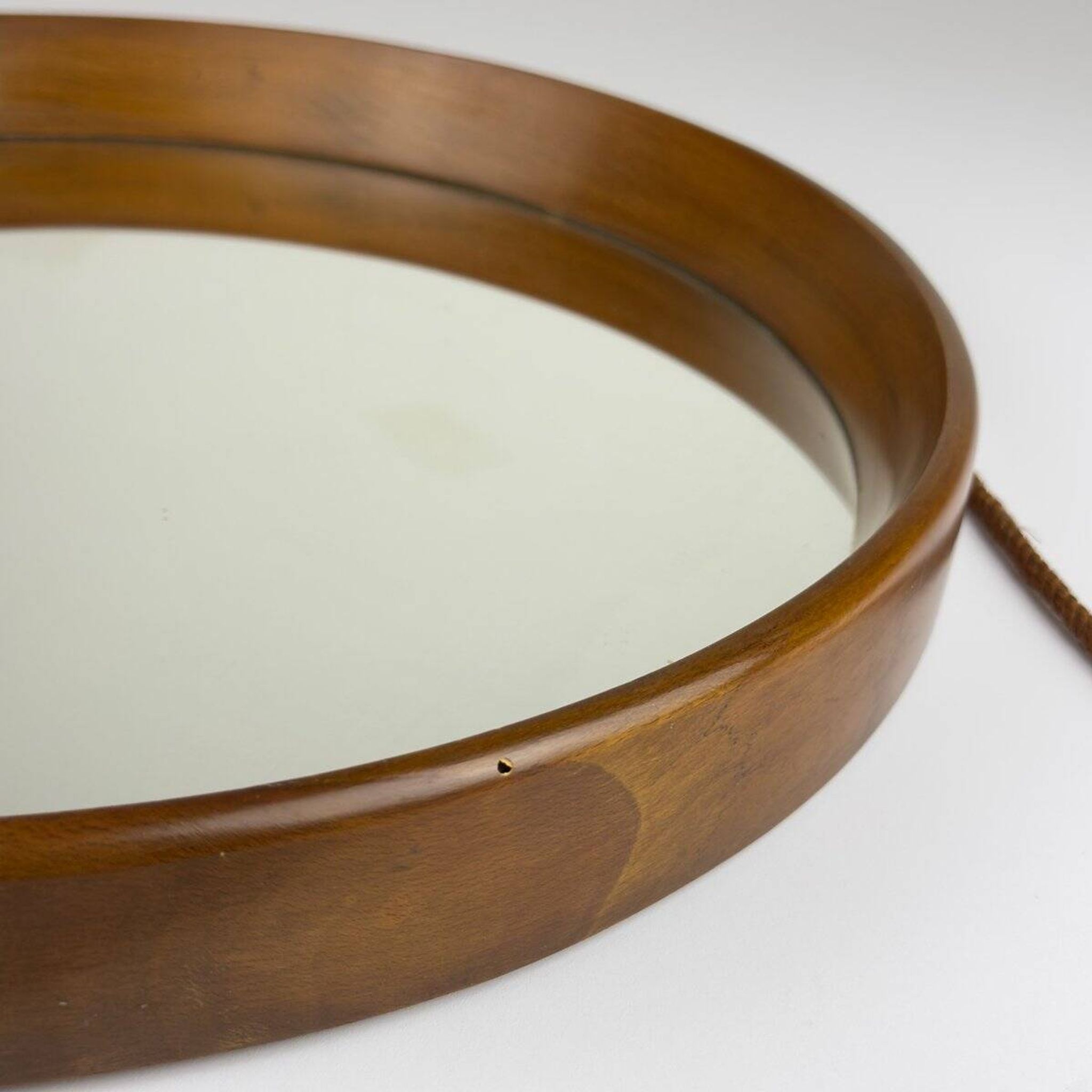 Mid-century wall mirror in teak, Italy, 1960s