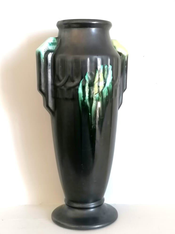 Art deco vase earthenware airain thulin