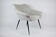 Vintage armchair "Shell", upholstered, Germany, 60s, grey fabric