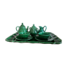 Green earthenware breakfast service