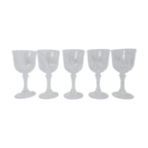 5 crystal water glasses 20cl