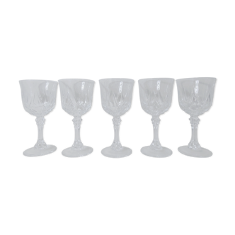 5 crystal water glasses 20cl