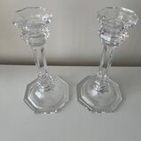 Pair of crystal candlesticks