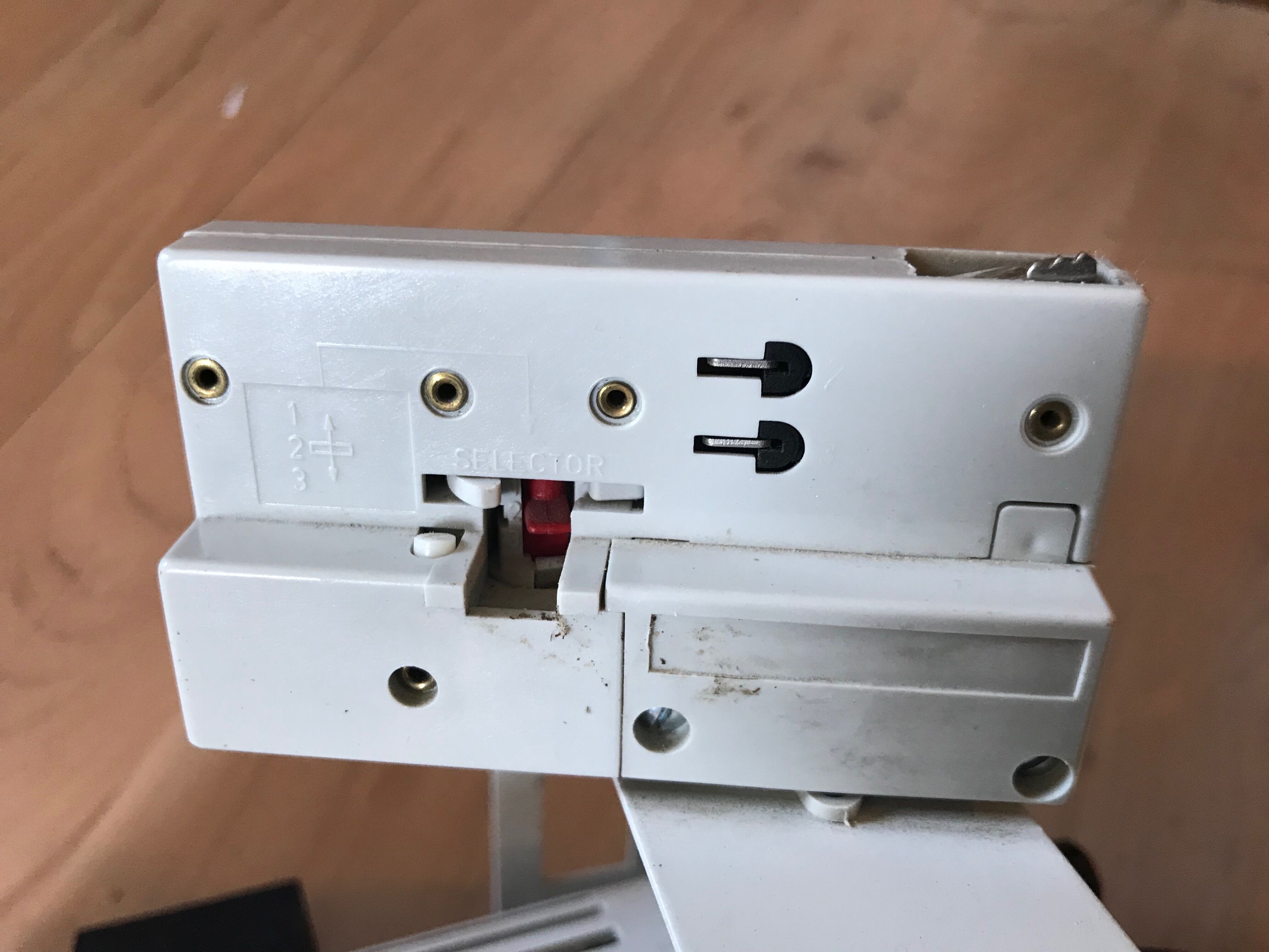 Set of two old white projectors theater lights