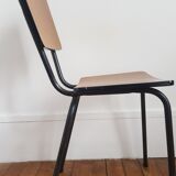 Brown formica chair with black structure