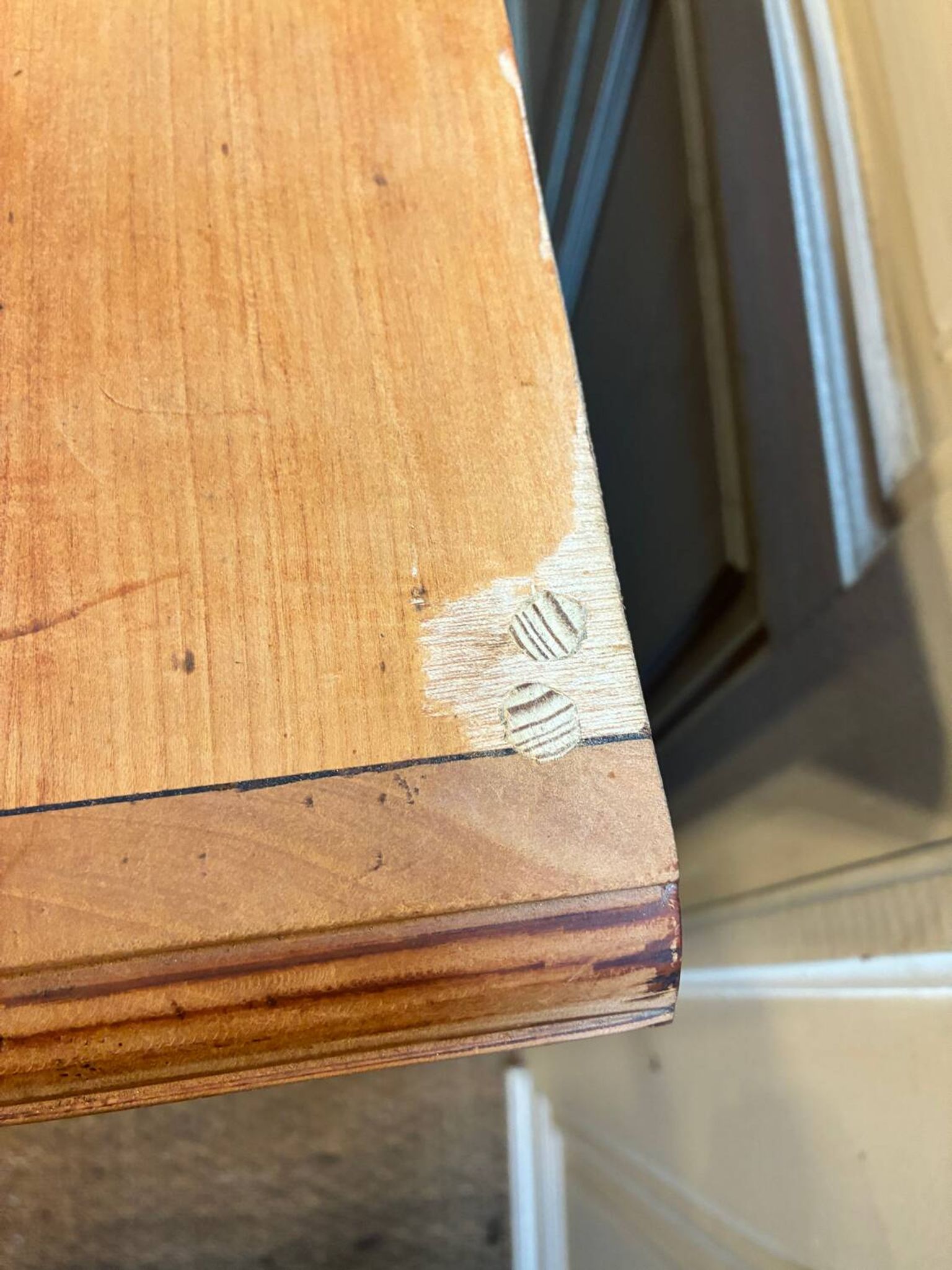 Old piece of furniture with six drawers and two doors